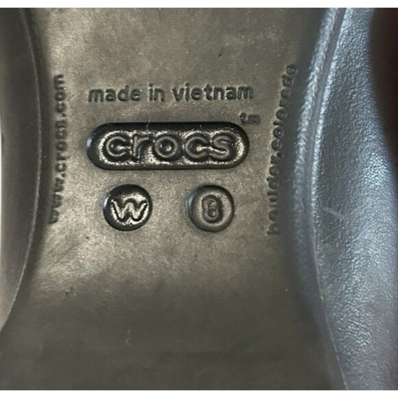 Crocs Gianna Black Ballet Flats Slip On Comfort Cap Toe Womens Size 8 - Picture 11 of 11